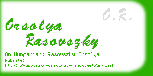 orsolya rasovszky business card